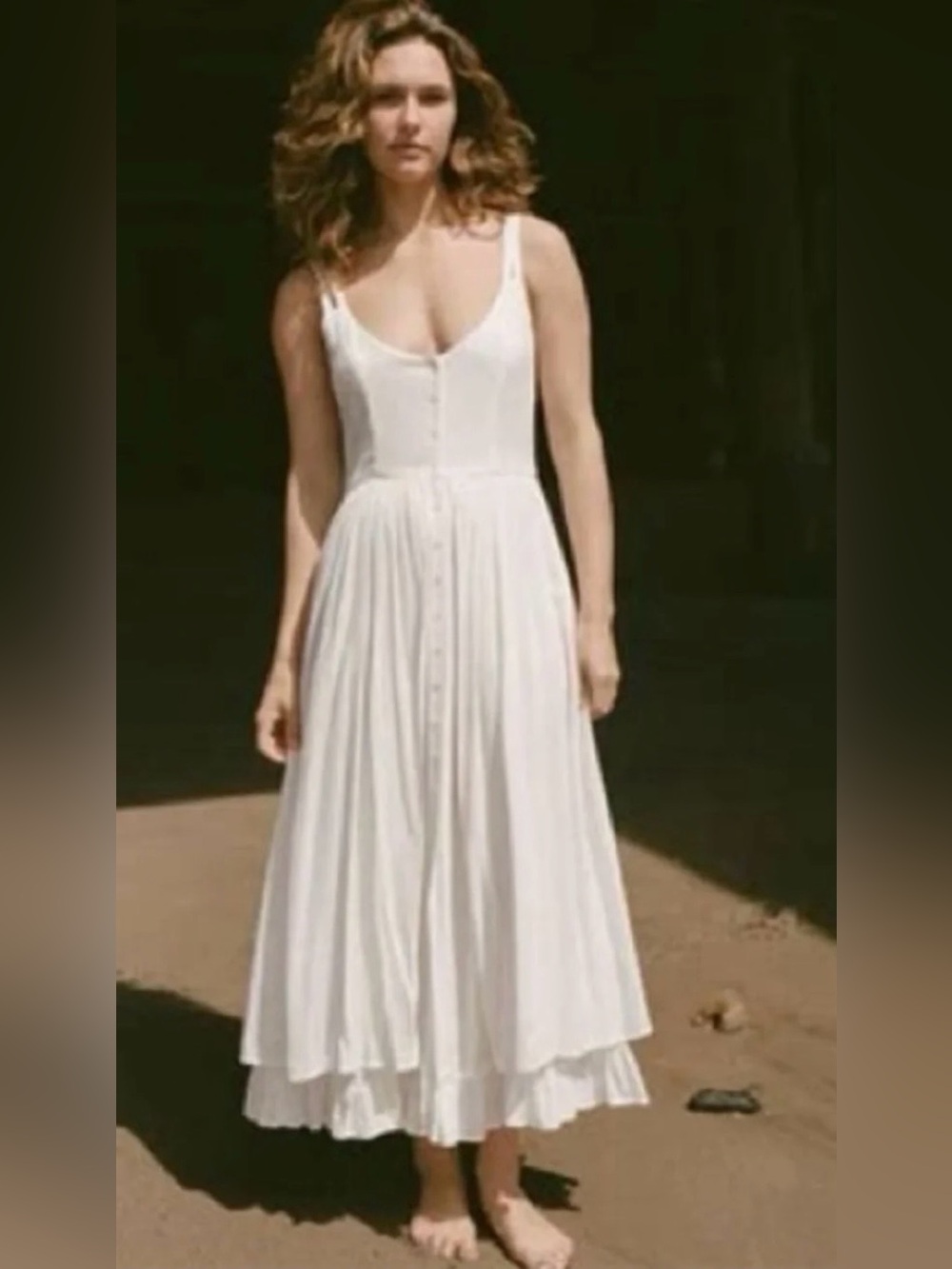 Christy Dawn The Nicks Button-Front Maxi Dress Size M